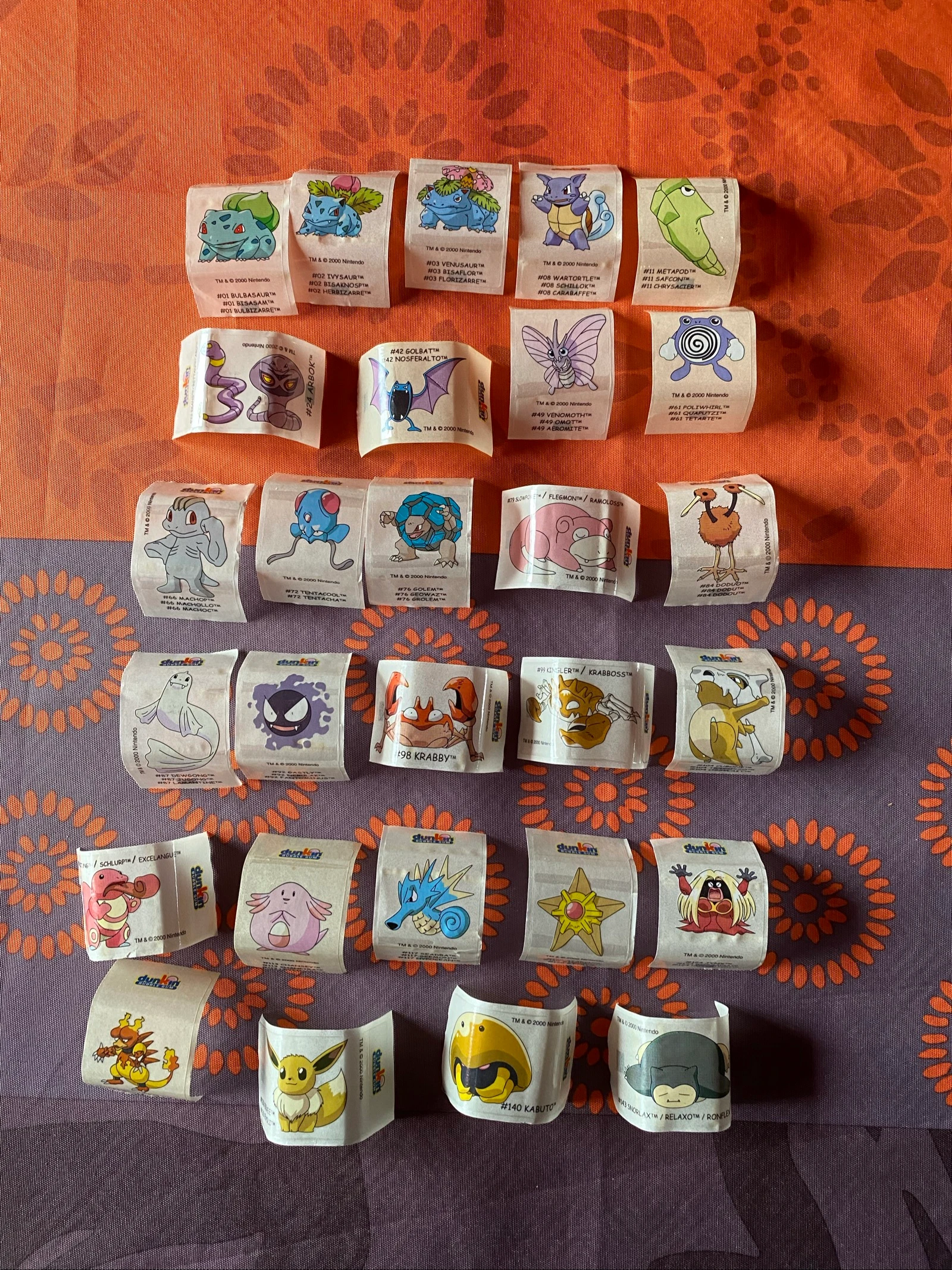 Lot de 28 Stickers vintage Pokémon